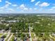 Wide aerial view of a suburban neighborhood with lush greenery and a clear blue sky at 7401 Hancock St, Riverview, FL 33578