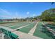 Active community shuffleboard courts with plenty of courts for gameplay with ample bench seating available at 8445 Calais N, Pinellas Park, FL 33781