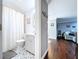 Bathroom with modern tile flooring, vanity, and updated fixtures at 910 Lakeside Dr, Largo, FL 33778