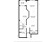 Floor plan of apartment with dimensions for each room at 100 4Th S Ave # 207, St Petersburg, FL 33701