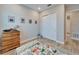 This bedroom features a light-filled window and spacious closet at 19611 Cypress Bridge Dr, Odessa, FL 33556
