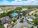 A serene community showcasing a pool, splashpad, and picturesque lake views, perfect for relaxation and recreation at 32101 Goddard Dr, Wesley Chapel, FL 33543