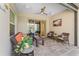 Comfortable screened patio offering a relaxing outdoor space for entertaining and enjoying the view at 4811 Forest Creek Trl, Parrish, FL 34219