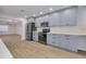 Stylish kitchen showcasing gray cabinets, stainless steel appliances, and modern countertops at 6672 56Th N Ave, St Petersburg, FL 33709