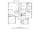 Detailed floor plan showcasing the layout of the two-story home with room dimensions and included features at 8609 Winning Fields Rd, New Port Richey, FL 34655