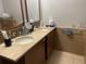 This bathroom boasts double sinks with modern fixtures and a light countertop at 111 N 12Th St # 1426, Tampa, FL 33602
