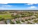 Scenic aerial view of well-maintained homes in a peaceful neighborhood with lush greenery and blue skies at 11822 Crawford Parrish Ln, Parrish, FL 34219