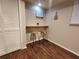 Kitchenette features a convenient bar-height table with two stools at 13116 Sheridan Dr, Hudson, FL 34667