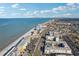 Aerial view of the real estate with the beach to the west and the intercoastal waterway to the east at 17035 Gulf Blvd # 202, North Redington Beach, FL 33708