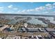This aerial view showcases the home's ideal location near the water and local businesses at 17035 Gulf Blvd # 202, North Redington Beach, FL 33708