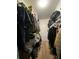 Organized walk-in closet with ample hanging space and shelving for storage solutions at 1706 Trailwater St, Ruskin, FL 33570