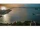 Beautiful aerial view featuring the bay, islands, and mainland at the Mediterranean Manors community at 2700 Bayshore Blvd # 588, Dunedin, FL 34698