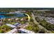 Aerial of the complex highlighting its position near the marina and bay at 2700 Bayshore Blvd # 588, Dunedin, FL 34698