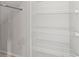 Walk-in closet with white, wire shelving and neutral carpeting at 30103 Mossbank Dr, Wesley Chapel, FL 33543