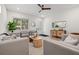 Inviting living room featuring light-colored furniture, wood floors, and contemporary decor at 3015 1St S Ave, St Petersburg, FL 33712