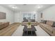 Open concept living room showcasing wood floors, neutral paint, and lots of natural light at 4065 38Th S St, St Petersburg, FL 33711
