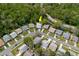 Aerial view showing the property within a peaceful residential area at 11521 Rose Tree Dr, New Port Richey, FL 34654