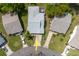 Aerial view highlighting the house's position in the neighborhood at 11521 Rose Tree Dr, New Port Richey, FL 34654