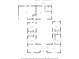 Detailed floor plan showcasing the layout of the home's rooms, including the kitchen, bedrooms, and living areas at 1542 Picardy Cir, Clearwater, FL 33755
