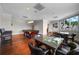 Spacious game room with a billiard table, hardwood floors, and ample seating at 3435 Bayshore Blvd # 1401S, Tampa, FL 33629