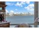 Water view with city skyline from the interior of the home at 3435 Bayshore Blvd # 1401S, Tampa, FL 33629