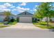 Charming one-story home with a well-manicured lawn and a two-car garage, creating a welcoming curb appeal at 11221 Gold Compass St, Gibsonton, FL 33534