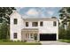 Modern two-story home featuring a black garage door, minimalist windows, and stylish architecture at 1405 50Th N Ave, St Petersburg, FL 33703