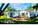 Charming home featuring a pool, patio, and lush greenery, perfect for outdoor living and entertaining at 210 Lake Hobbs Rd, Lutz, FL 33548