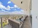 Luxury balcony with comfortable outdoor seating and city views at 2910 W Barcelona St # 403, Tampa, FL 33629