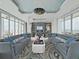 Stunning living room with contemporary decor and bay views at 2910 W Barcelona St # 403, Tampa, FL 33629