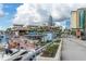 Picturesque waterfront view featuring the Channelside District with restaurants and boat docks in the foreground at 3301 Bayshore Blvd # 2108B, Tampa, FL 33629
