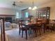Elegant dining room featuring a stylish chandelier and ample seating at 3316 S Shamrock Rd, Tampa, FL 33629