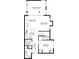 This is a floor plan of the first level of the house showing the kitchen, living room, bedroom, and utility room at 4319 Harbor House Dr, Tampa, FL 33615