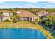 Backyard view of a home backing to a lake at 4824 Benito Ct, Bradenton, FL 34211
