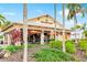 Outdoor bar area with covered seating and tropical landscaping at the Bahama Bar at 4824 Benito Ct, Bradenton, FL 34211