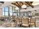 The clubhouse boasts a light and airy design, providing multiple tables for dining and socializing at 4824 Benito Ct, Bradenton, FL 34211