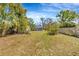 Large backyard with mature trees and a glimpse of the house at 5912 N Lynn Ave, Tampa, FL 33604