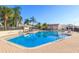 Large community pool with palm trees and ample lounge chairs at 8707 Sailmaker Ct, Tampa, FL 33615