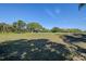 Expansive backyard bordering lush green common space, providing privacy at 10 Arbor Ln, Oldsmar, FL 34677