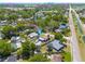 Aerial shot of property near USF, Downtown St. Pete, and Tropicana Field, with a glimpse of a private pool at 1541 68Th N Ave, St Petersburg, FL 33702