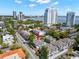 Aerial view of townhouse in a residential neighborhood close to the water at 2920 W El Prado Blvd # 4, Tampa, FL 33629