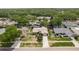 Aerial view of a single-Gathering home with mature trees and manicured landscaping in a residential neighborhood at 3388 Tarpon Woods Blvd, Palm Harbor, FL 34685
