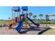 Vibrant community playground with slides, climbing structures, and a safe, cushioned surface for ' fun at 34355 Sorrel Mint Dr, Wesley Chapel, FL 33543