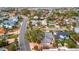 Overhead shot of a residential street showing varied home styles and lush trees, enhancing the community's aesthetic at 4151 Belle Vista Dr, St Pete Beach, FL 33706