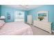Bright bedroom with a large window featuring a picturesque water view and stylish furnishings at 4801 Osprey S Dr # 508, St Petersburg, FL 33711