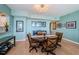 Dining room with hardwood floors and stylish lighting at 4801 Osprey S Dr # 508, St Petersburg, FL 33711