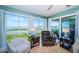 Bright living room featuring water views, access to balcony and cozy seating at 4801 Osprey S Dr # 508, St Petersburg, FL 33711