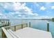 Breathtaking waterfront view from the wood dock overlooking the clear blue ocean at 109 Punta Vista Dr, St Pete Beach, FL 33706