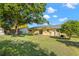 Large backyard featuring well manicured lawn and a large shade tree at 145 Avon Dr, Safety Harbor, FL 34695