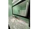 Bathroom vanity with a large mirror, marble countertop, and modern fixtures at 3001 58Th Ave S # 1103, St Petersburg, FL 33712